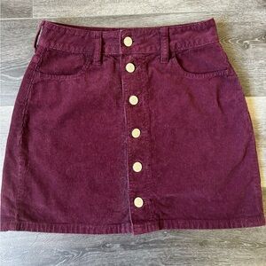 Pacsun corduroy maroon skirt